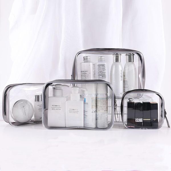 

transparent pvc storage bags travel organizer clear makeup bag cosmetic beauty case toiletry make up wash