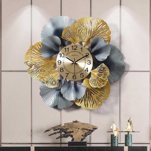 

luxury european design wall clock nordic office silent metal room decoration horloge murale home decor modern bk50bg clocks