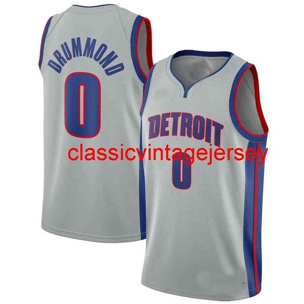 Nova camisa de basquete 2020 Andre Drummond Swingman costurada masculina feminina juvenil tamanho XS-6XL