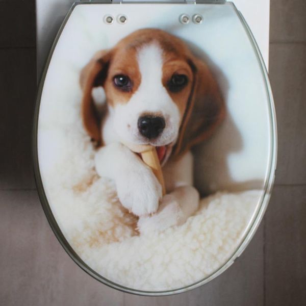 

toilet seat covers 48*38cm high-grade lovely dog pattern resin cover