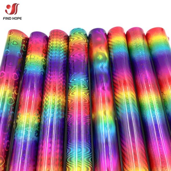 

window stickers 19"x 39" rainbow gradient adhesive craft cricut lettering film permanent sticker design cup glass car computer dec