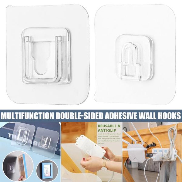 

double-sided adhesive wall hooks transparent and waterproof stickers home supplies fbs889 & rails
