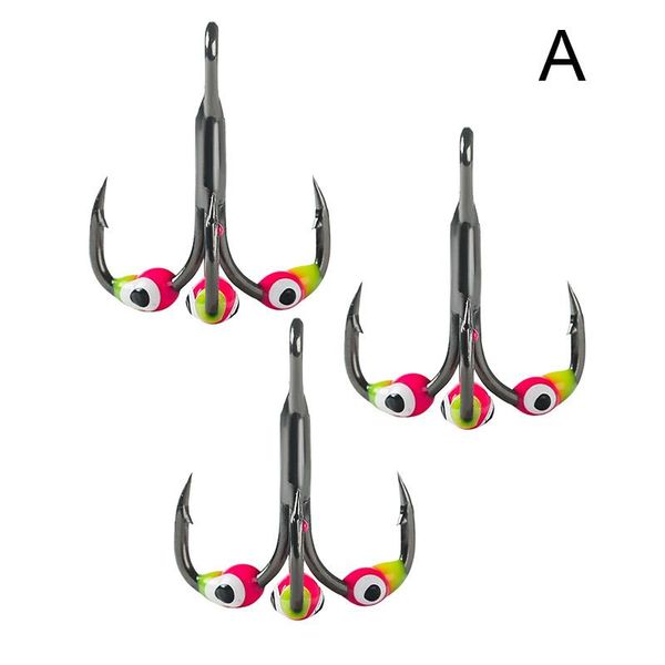 

fishing hooks 3pcs treble hook sharpened high carbon steel fish gear jt-889