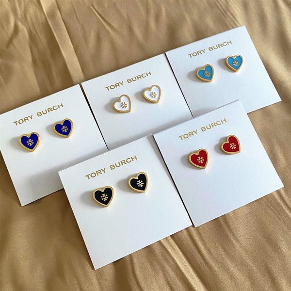 

70% off luxury jewelry jewelry classic love double enamel glaze oil dripping earrings light luxury texture versatile, Golden