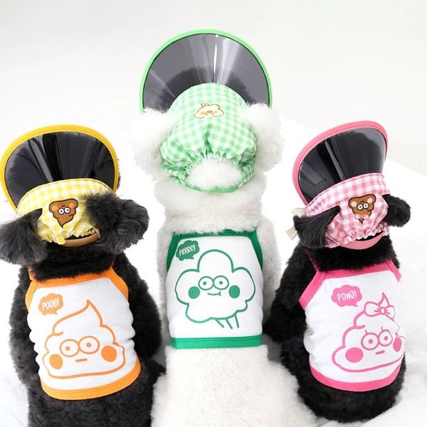 

dog apparel summer poop printed clothes cute pet suspenders t-shirt vest clothing for small medium dogs cats shih tzu yorkshire shirt