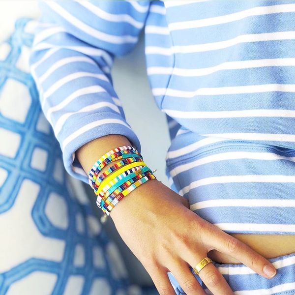 

tila rice beads handmade jewelry bohemian fashion multi-layered bracelet bracelets on hand boyfriend couple gift, Golden;silver