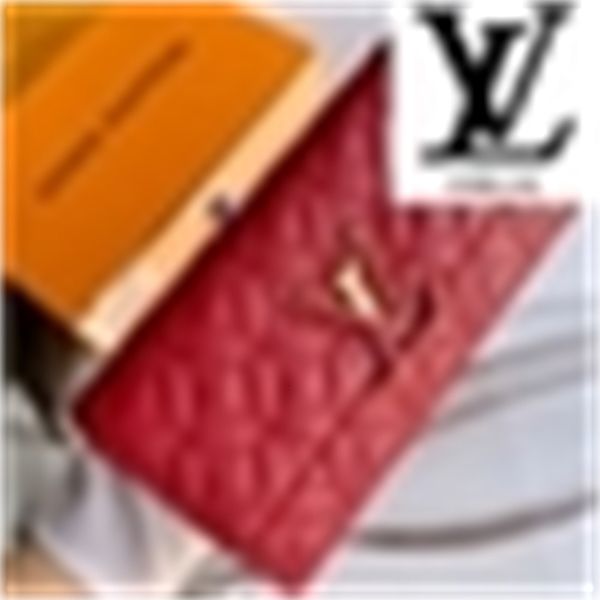 

m68590 fuchsia soft quilted sheepskin real leather compact long s chain wallet bag key card holder phone case, Red;black