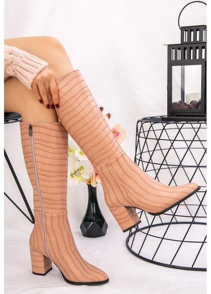 

morena powder skin pattern boots, Black