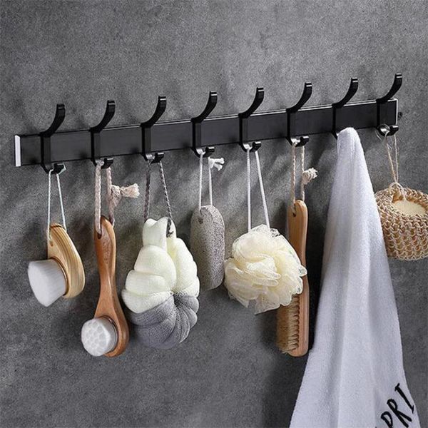

hooks & rails creative hook wall mounted coat bathroom rack and hat punching storage for clothes hats towels keys