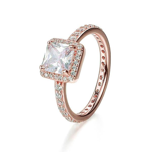 

classic fit original logo crystal s925 silver rings for women wedding anniversary engagement luxury jewelry ring gifts, Slivery;golden