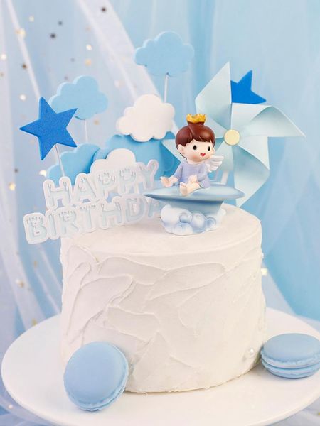 

other festive & party supplies cute and beautiful boy girl paper airplane for birthday cake decoration children dessert gift
