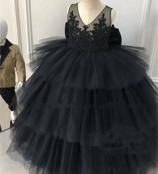 

girl's dresses tulle beading princess layers puffy detachable baby wedding party kid birthday dress first communion gown flower girl, Red;yellow