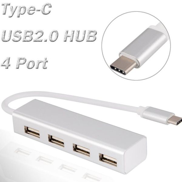 

hubs powered type-c usb2.0 hub 4 port high speed slim compact expansion splitter for windows 95/98/2000/2003/me/xp and macos 8.1