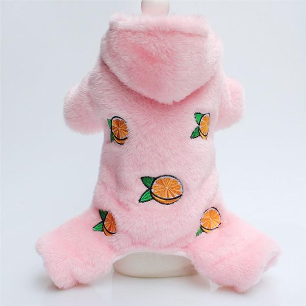 

dog apparel pet clothes autumn and winter warm multi colors thickened plus velvet embroidery four-legged plush jumpsuit for dogs