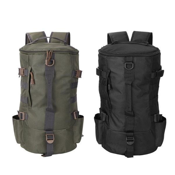 

fishing accessories large capacity tackle backpack cylindrical gear storage bag outdoor camping hiking sport travel shoulder