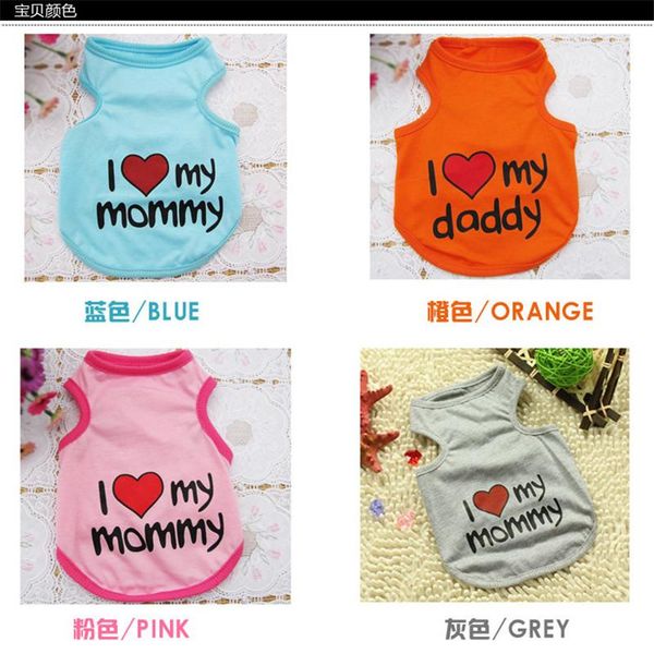 

dog apparel cute cat vest clothes pet kitten pink blue grey red spring summer