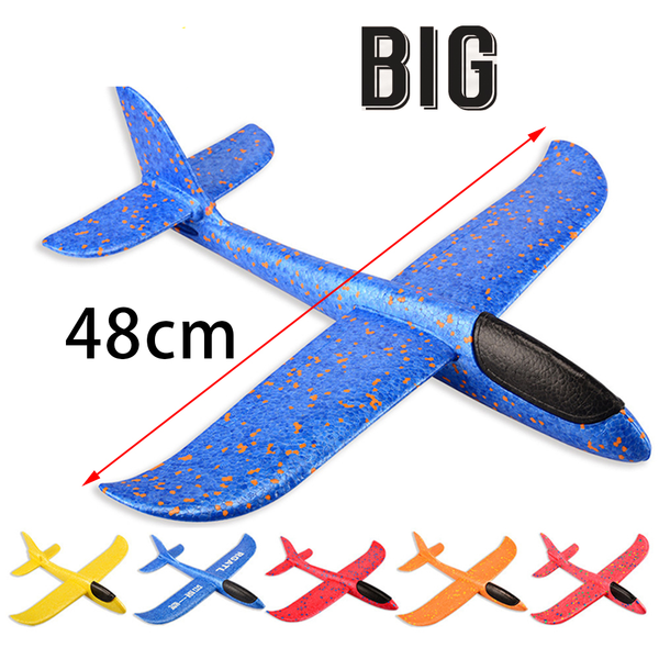 

48cm epp foam throwing flying airplane aircraft hand launch fly plane hand throw plane puzzle model toys for kids