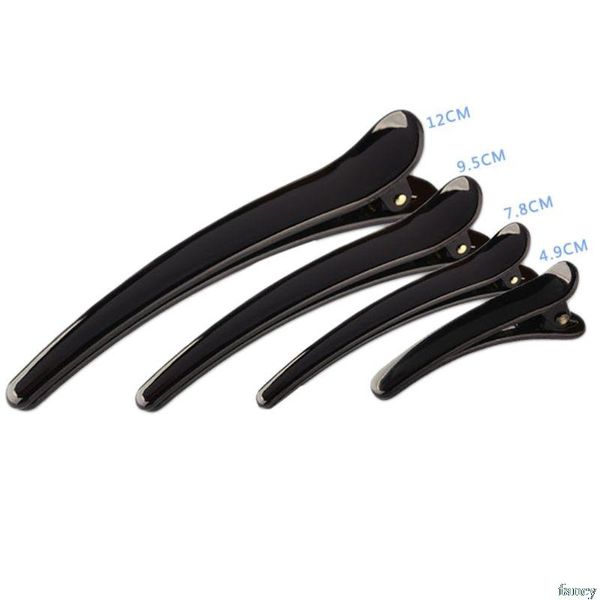 

hair accessories 1pc women girls black plastic single prong clip professional hairdressing salon non-slip bows alligator barrettes diy