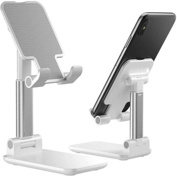 

foldable metal deskphone stand holder adjustable alloy portable ergonomic design mobile cell mounts & holders