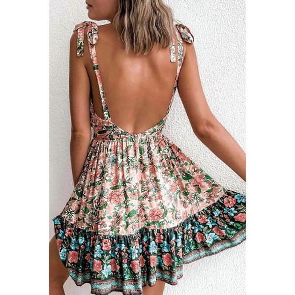 

casual dresses v-neck dress backless summer beach sundress womens, Black;gray