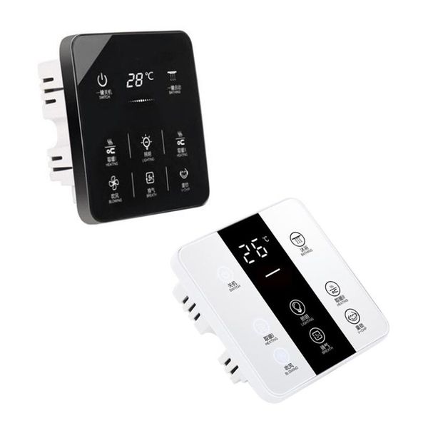 

smart home control 13ma touchscreen yuba switch 8 gang bathroom universal waterproof dustproof intelligent panel shower room accessories