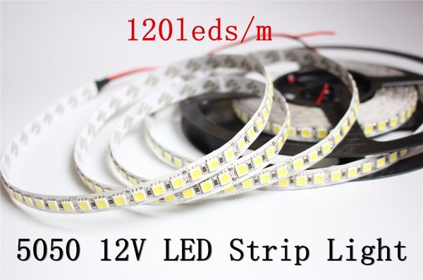 

strip dc12v 120leds/m 5m/lot flexible led lighting tape warm white/white strips