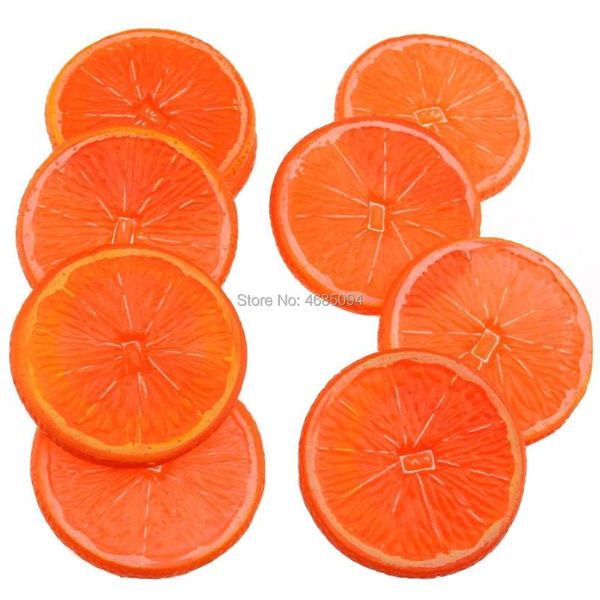 

party decoration gresorth 9 pcs artificial orange slice fake fruits slices home table cabinet