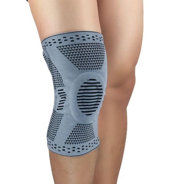 

elbow & knee pads professional sports pad sleeve elastic breathable anti-sweat leg warmer protector accessory, Black;gray