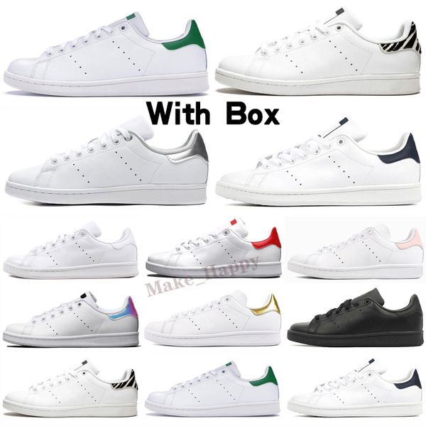 

wholesale quality shoes stan smith superstars mens women flat casual sneakers green red navy blue metallic silver trainers outdoor sport
