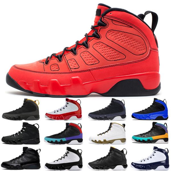 

2021 9 9s chile red lakers pe mens basketball shoes bred space jam gym reds blue cool grey unc university gold sports sneakers