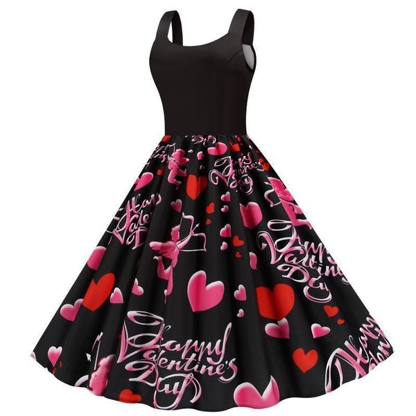 

dresses style casual hepburn waist belt swing dress fashion, Black;gray