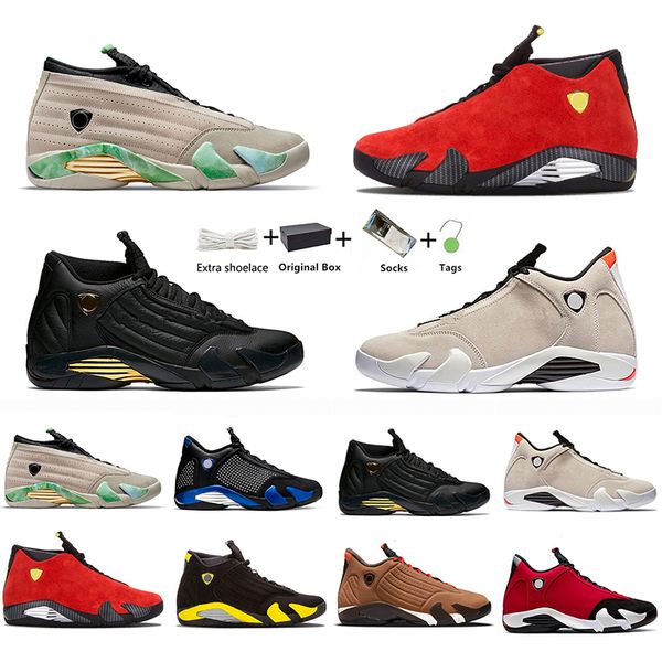 

2022 14 14s mens basketball shoes desert sand winterized varsity university red gold thunder reverse ferrar red men women trainers sports sh