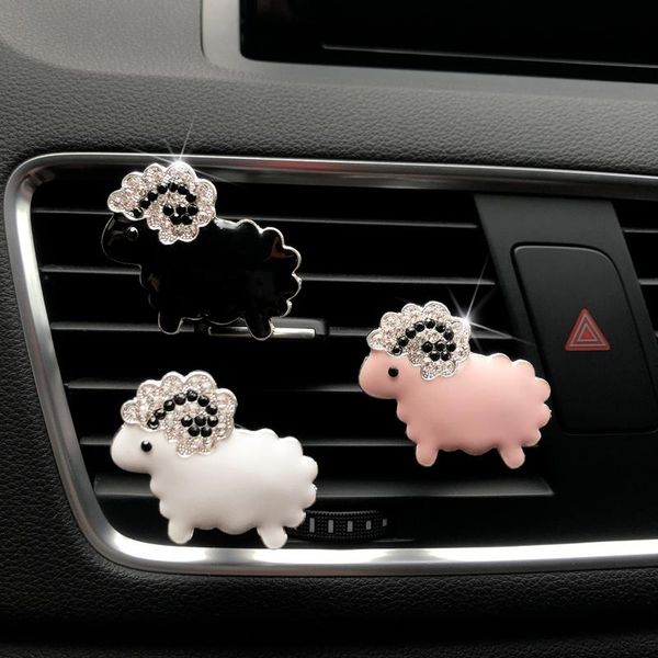

car air freshener lucky sheep diamond, animal perfume conditioner outlet decoration etc.