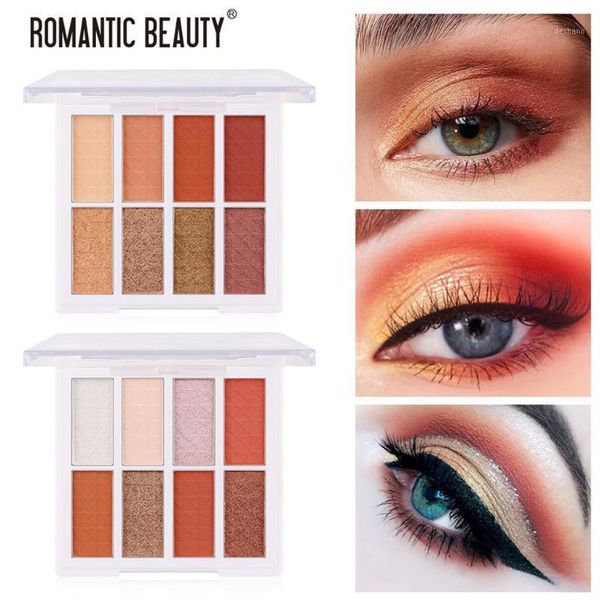 

matte small plate portable eyeshadow ins 8-color makeup for all type of skins safe and soft palette1