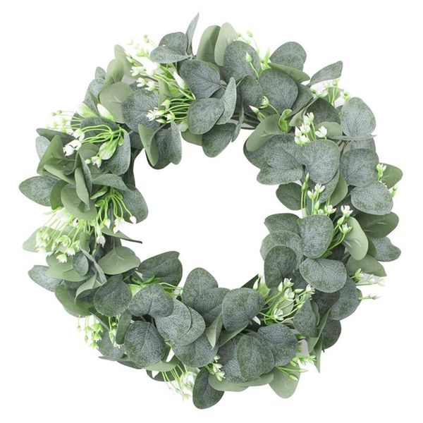 

artificial eucalyptus wreath for front door wall window wedding party spring summer farmhouse garden home decor novelty items