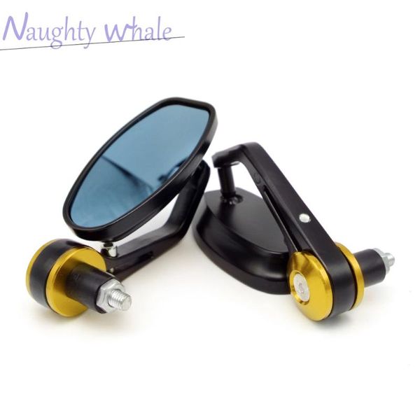 

motorcycle mirrors aluminum rear view handle bar end side rearview for daytona 675/675 r 1050 street