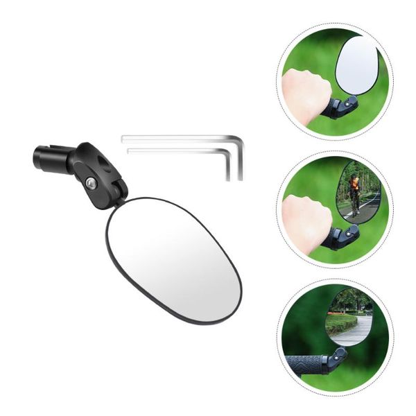 

bike groupsets 1pc cycling oval mirror for handlebar safety rear view decor