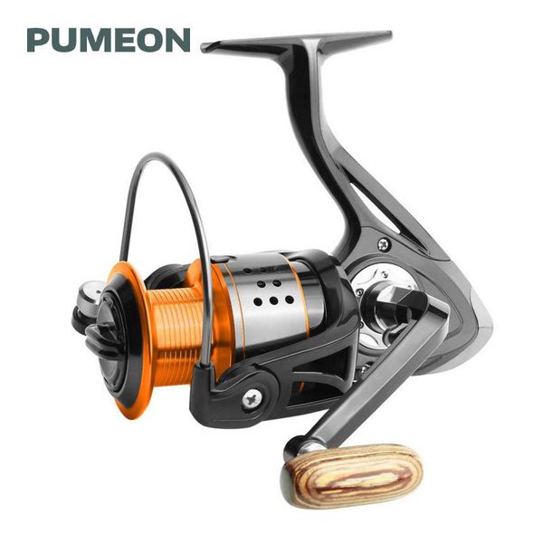 

fishing reel 13+1bb gear ratio 4.7:1 max drag 8kg metal spool spinning lightweight wooden handshake baitcasting reels