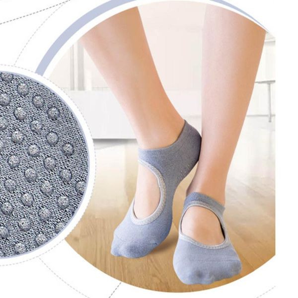 

sports socks 1pair women good flexibility breathable cotton pilates yoga for dance fitness sportswear non-slip 34-39, Black