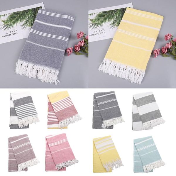 

towel turkish beach towels 100% cotton stripes thin bath travel camping shawl sunscreen tassel tapestry