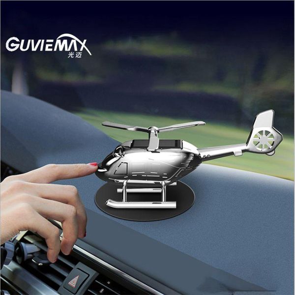 

car air freshener 1pc creative perfume metal solar rotating helicopter ornaments automotive supplies accessories