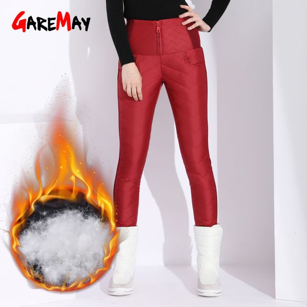 

warm pants with high waist black skinny casual for women winter streetwear classic women's trousers autumn 210428, Black;white