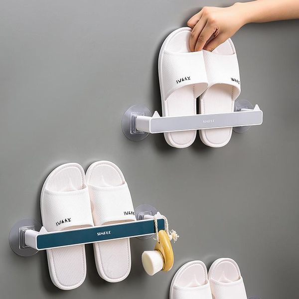 

clothing & wardrobe storage 3pc slippers dustproof rack behind the door toilet shoe bathroom punch wall hanging cat ear