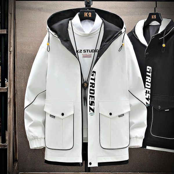 

men's coat 2021 spring and autumn korean fashion cool work jacket clothing jackets, Black;brown