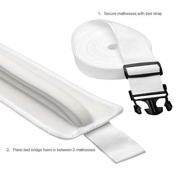 

comforters & sets bed bridge twin to king converter kit, mattress extender set fill in gap,memory foam filler pad and connector strap for gu