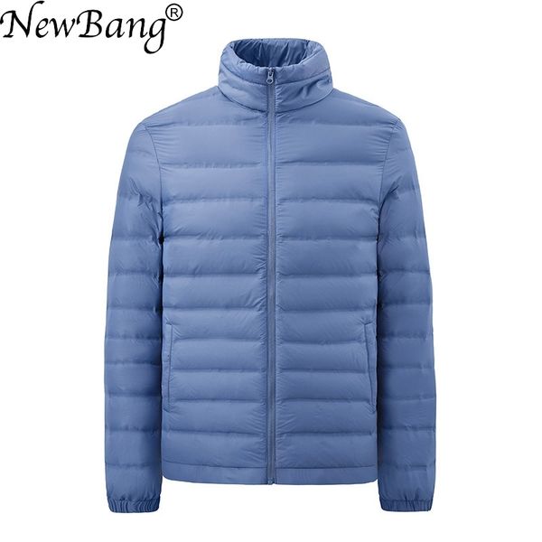 

ultra light down jacket men winter no sewing men's windbreaker feather man lightweight portable warm coat, Black