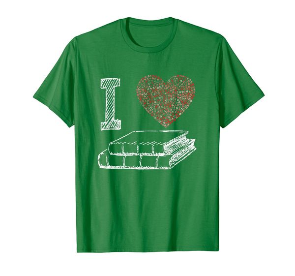 

I Love Books Letter Heart Cute Bookworm Reading T-Shirt, Mainly pictures