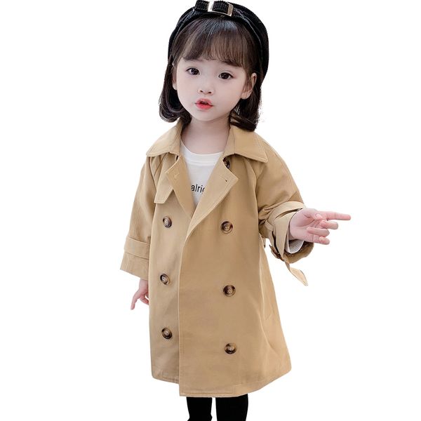 

girls coat jacket autumn winter girl coats kids solid color children's coats outerwear casual style kids clothes 210412, Blue;gray