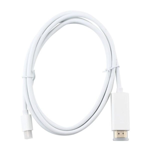 

audio cables & connectors 1.8m 6 feet mini display port dp to -compatible 1080p fast charger adapter original cable for mac macbook whit