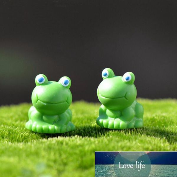 5 Stück Mini Blauäugiger Frosch Miniaturen Figur Harz Ornament Mikrolandschaft Bonsai Feengarten Dekor